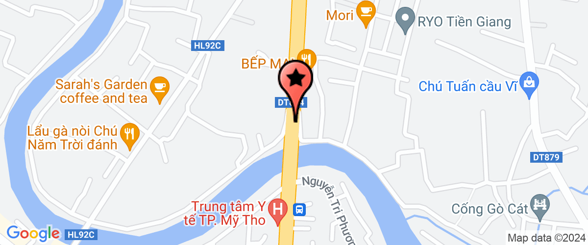 Map go to Ho Tro Vung dong Bang Song Cuu Long Tien Giang Medical Project Management