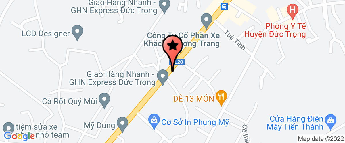 Map go to Lan Linh Sports Company Limited