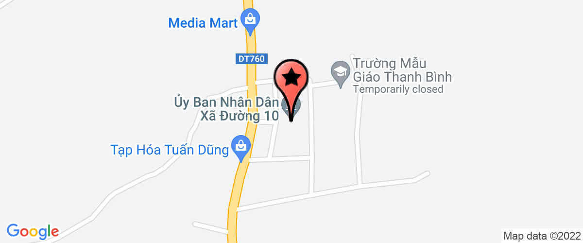 Map go to UBND xa Duong 10