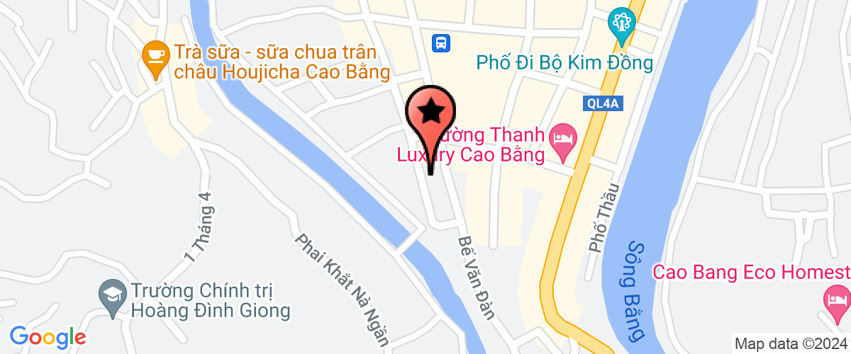 Map go to Van phong Dang ky dat dai truc thuoc So tai nguyen va moi truong Cao Bang Province
