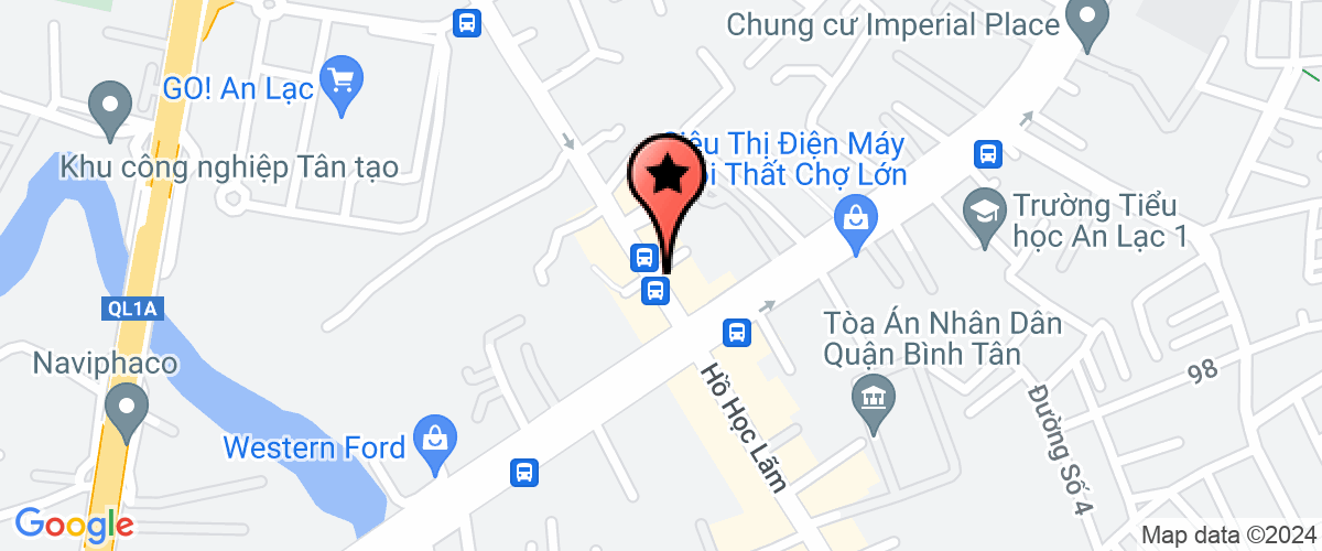 Map go to Thuong Xuyen Quan Binh Tan Education Center