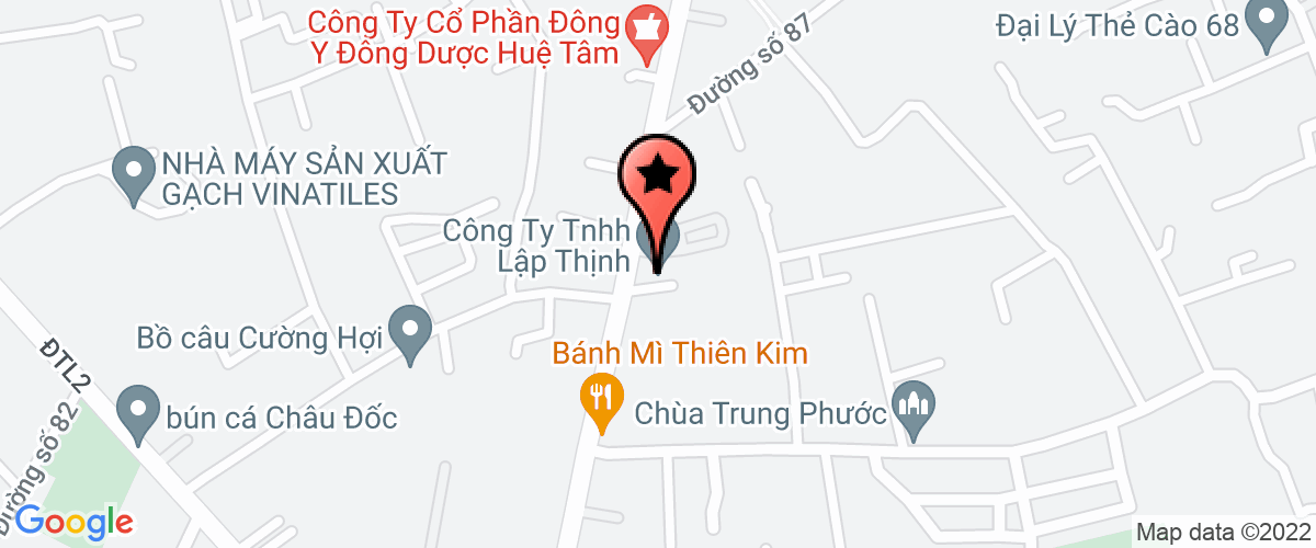 Map go to Lap Thinh Company Limited