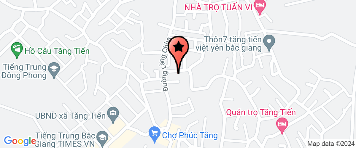 Map go to Xuong Giang Secondary School
