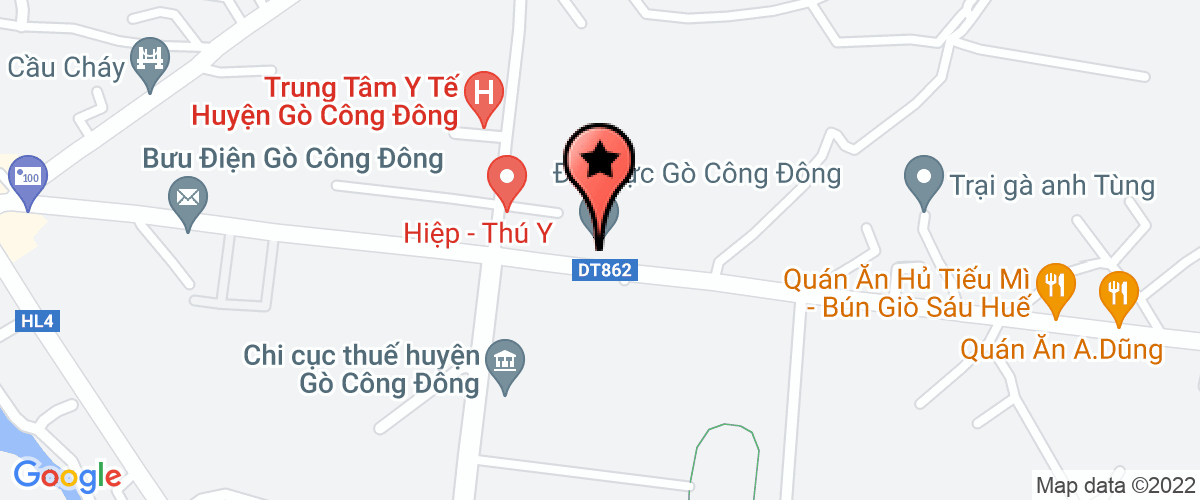 Map go to Go Cong Dong Electrical Power