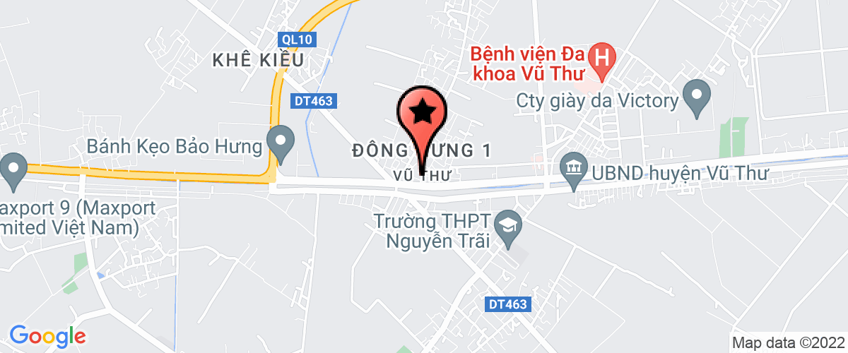 Map go to y te Vu Thu District Center