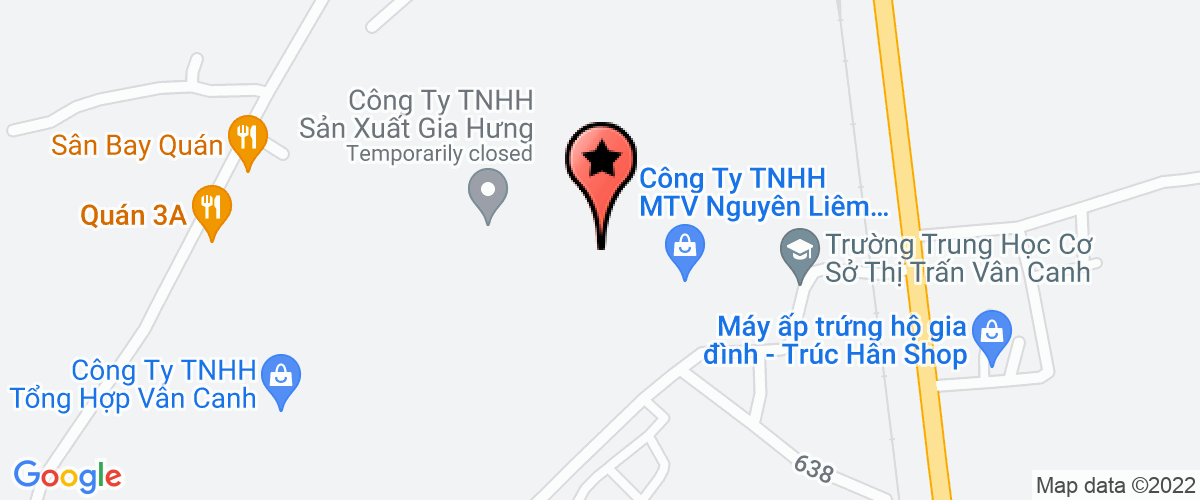 Map go to Van Canh High School