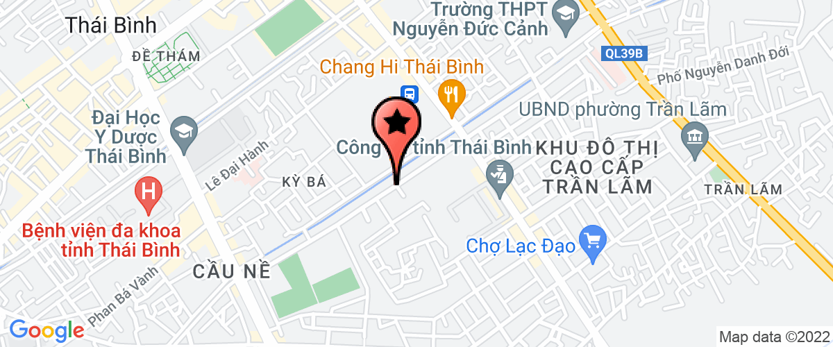 Map go to Benh vien phuc hoi chuc nang Thai Binh