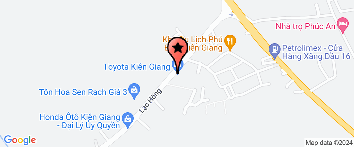 Bản đồ đến Công Ty TNHH Toyota Kiên Giang