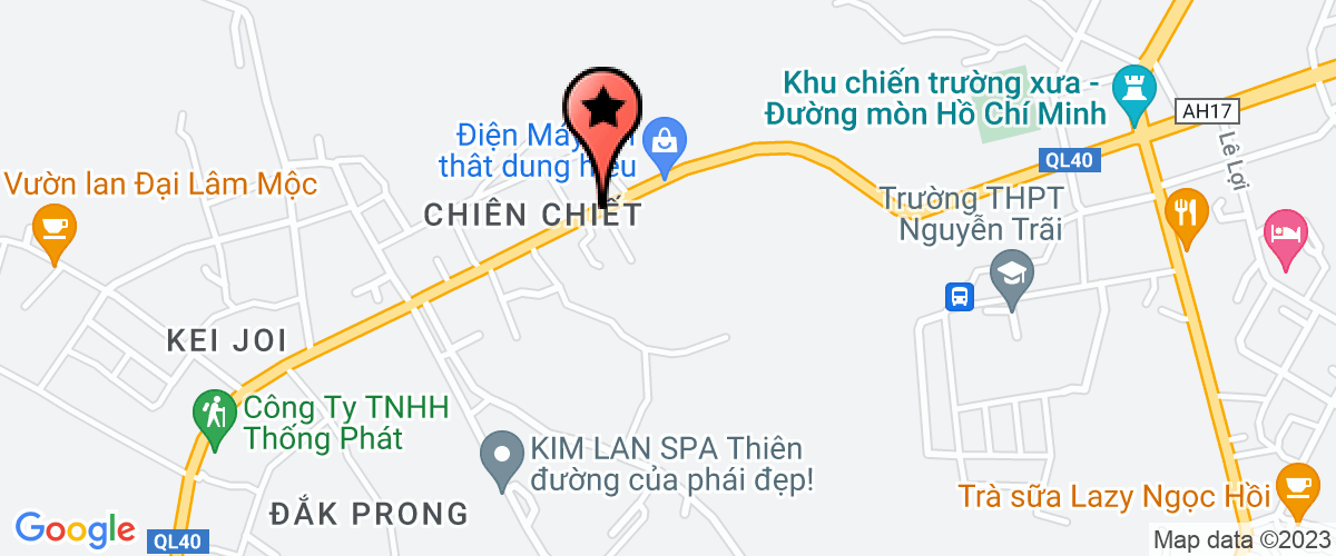 Map go to so 1 Thi tran PleiKan Elementary School