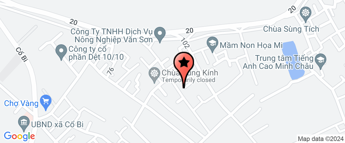 Map go to Truongan Hanoi Trading Service Business Company Limited