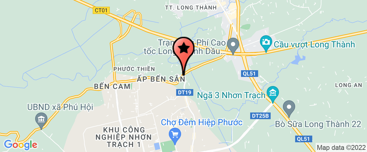 Map go to Phuoc Tan Long Trading Production Investment Company Limited