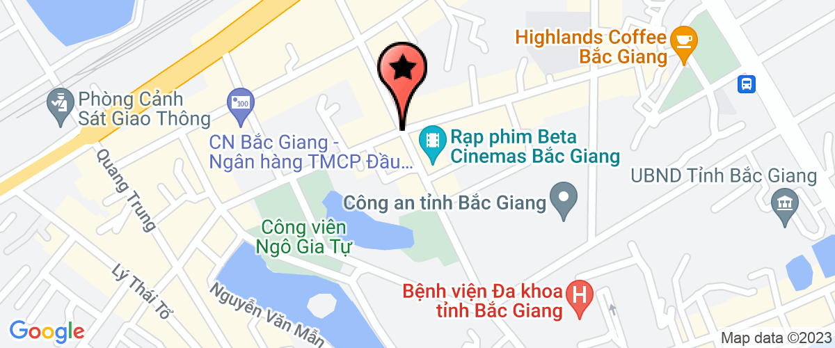 Map go to Thu vien Bac Giang Province