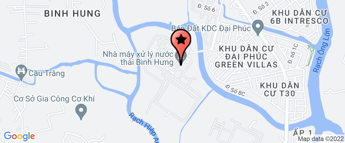 Map go to Posco E&C - Thau Chinh Thuc Hien Goi Thau J Luu Vuc Kenh Tau Hu - Ben Nghe - Doi - Te GD II Company