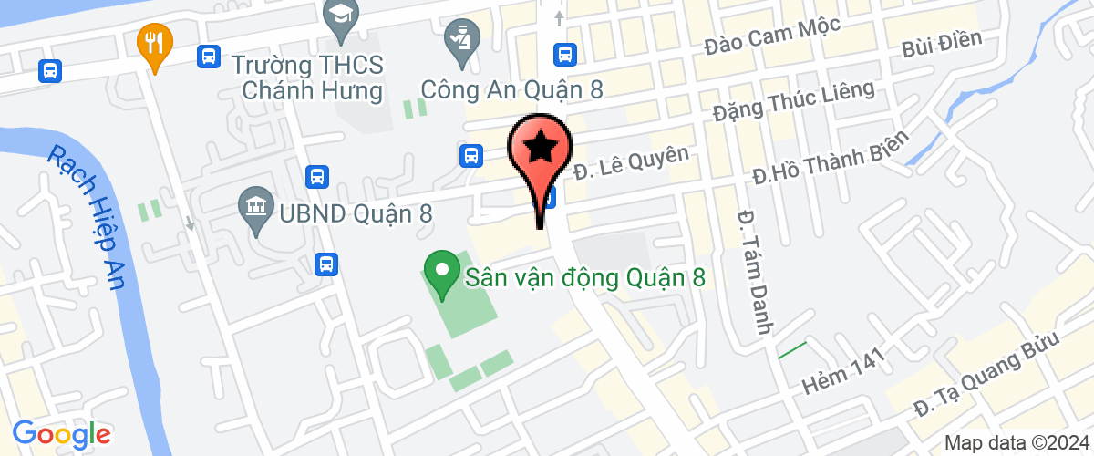 Map go to Quan 8 Sports Center