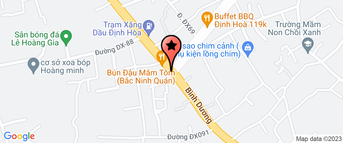 Map go to Bao hiem Dau Khi Khu Vuc Binh Duong Company