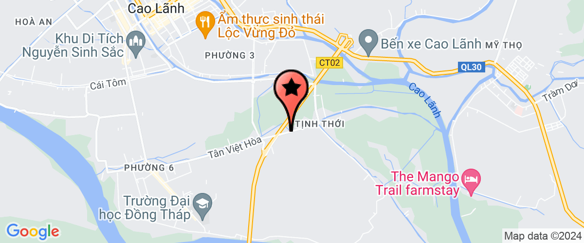 Map go to Ngoc Anh Dong Thap Private Enterprise
