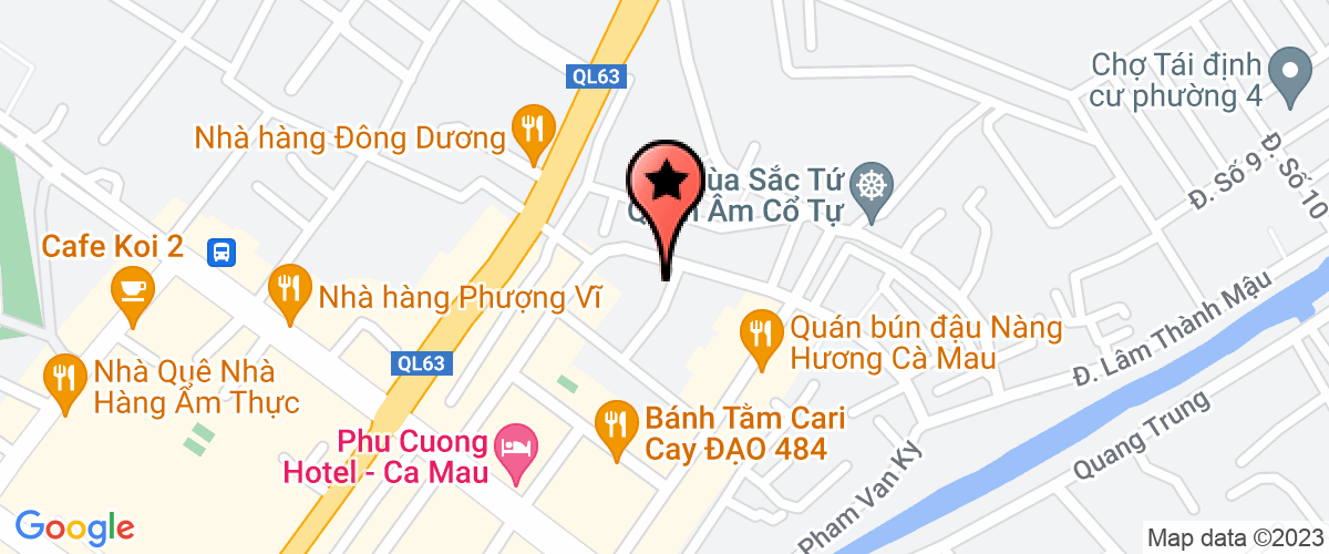 Map go to CTy CP Thuong mai Xay dung Dich vu Van tai Dong Duong