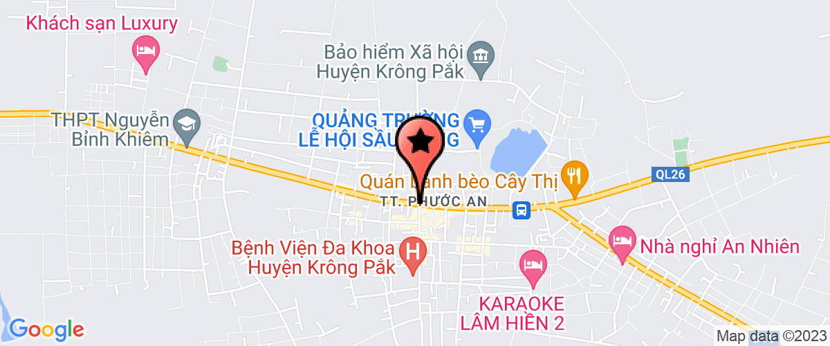 Map go to Hoi Dong Y Krong Pac District