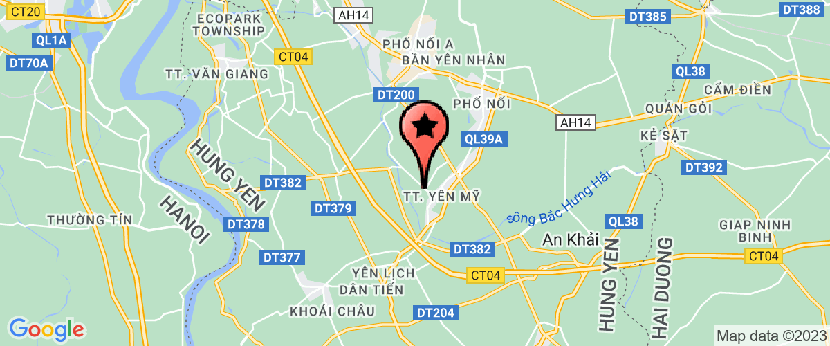 Bản đồ đến Công ty CP Gas Việt Nhật - Chi nhánh Hưng Yên