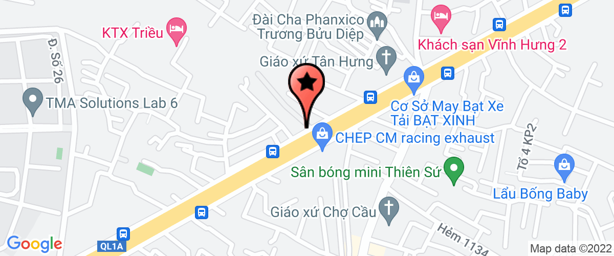 Map go to Trung Hieu Automotive Company Limited