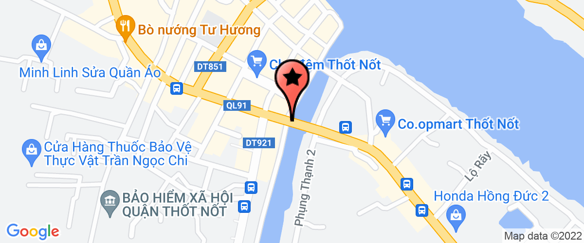 Map go to Huong Mien Tay Seafood Development Company Limited