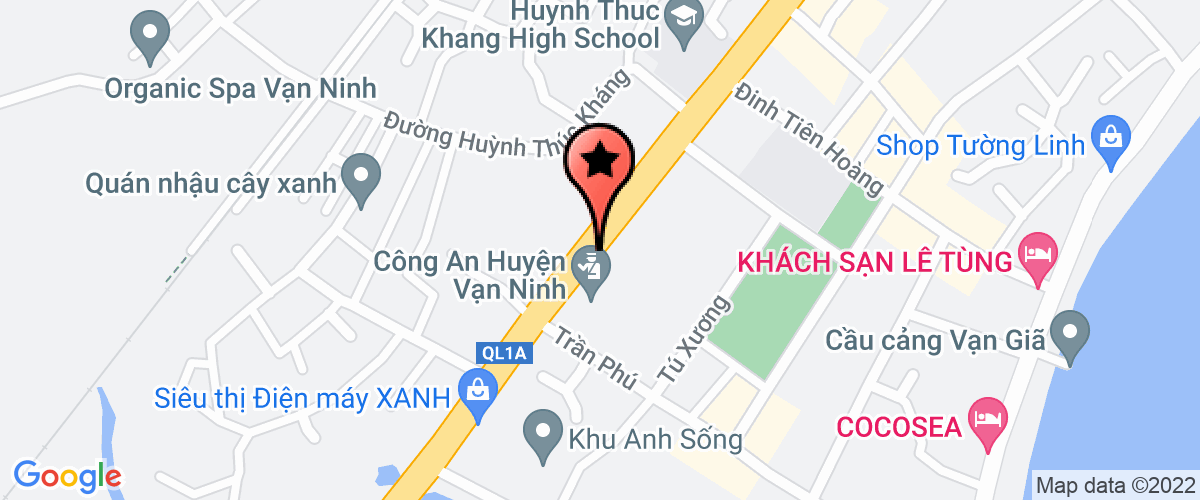Map go to Ban Quan ly du an cac cong trinh xay dung Van Ninh District