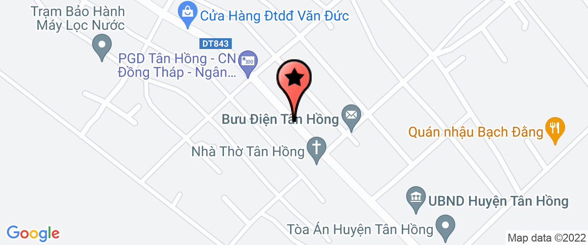 Map go to UBND Tan Hong District Office