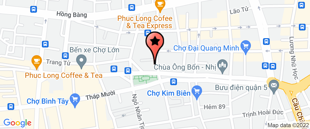 Map go to Nam A Quoc An Import Export Trading Company Limited