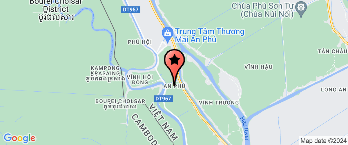 Map go to Tram Thuy Loi An Phu District
