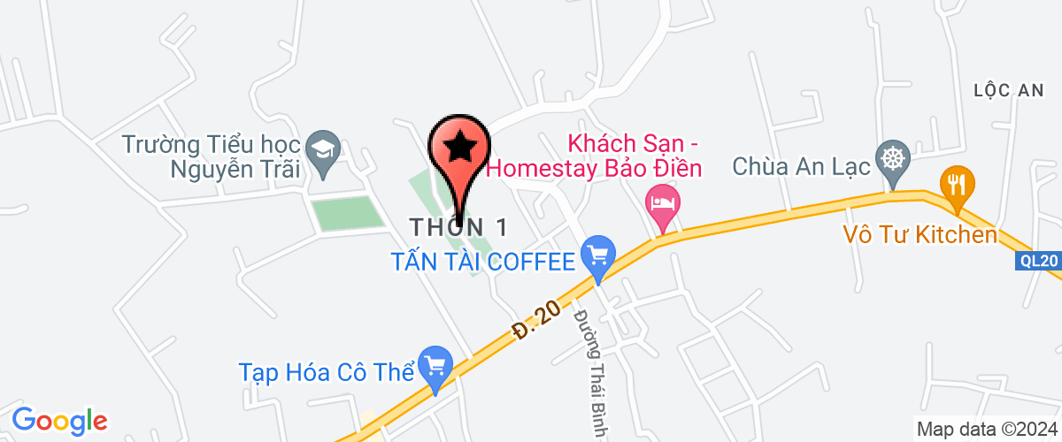 Map go to Sach Lam Nguyen Coffee Joint Stock Company