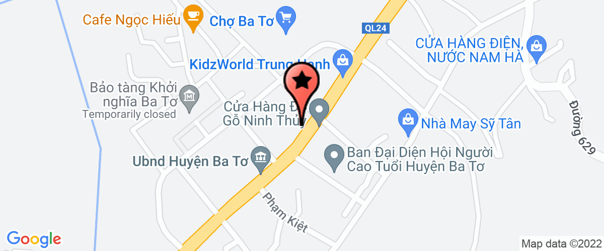Map go to Ba To Trading And Construction Company Limited