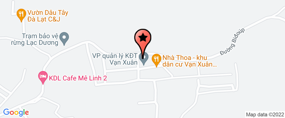 Map go to Ngoi Sao Xanh Da Lat Joint Stock Company
