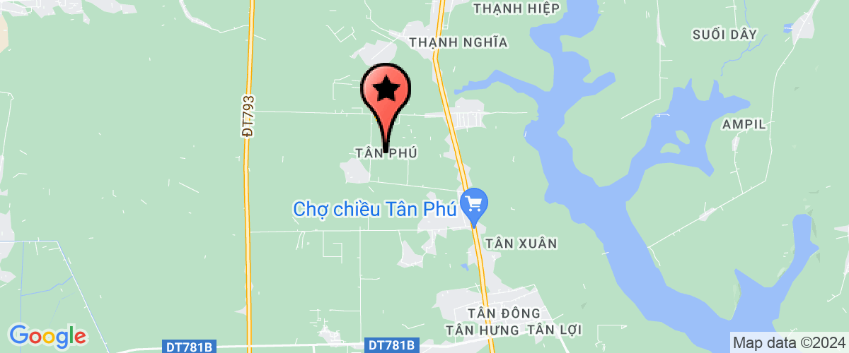 Bản đồ đến MST Địa Bàn Tân Phú
