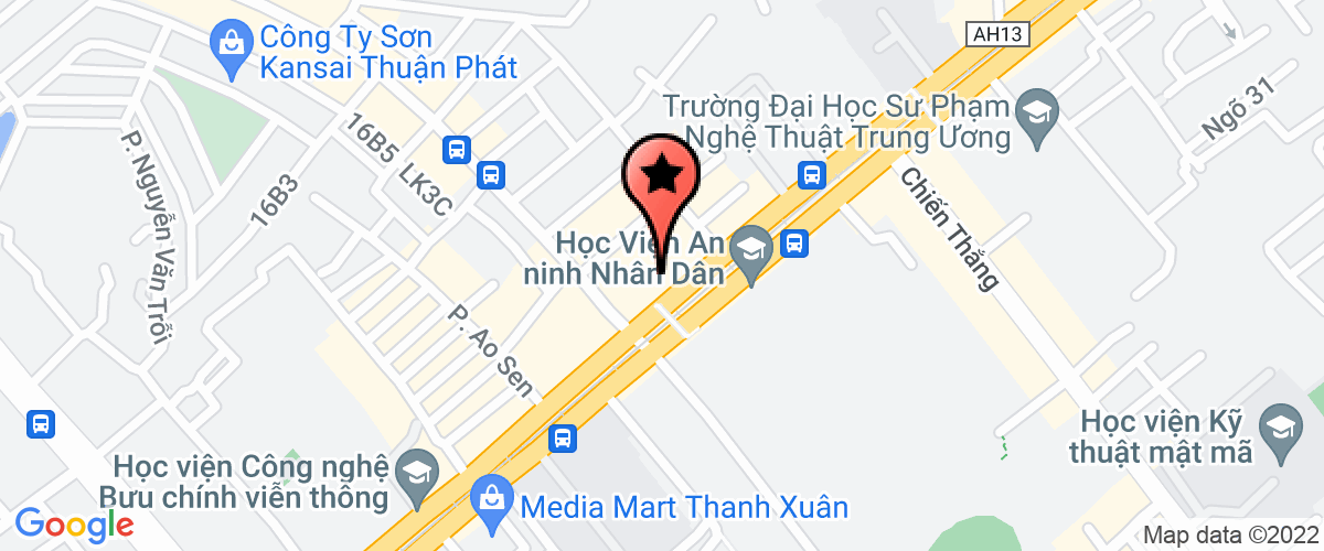 Map go to Ban quan ly du an khu do thi Mo Lao