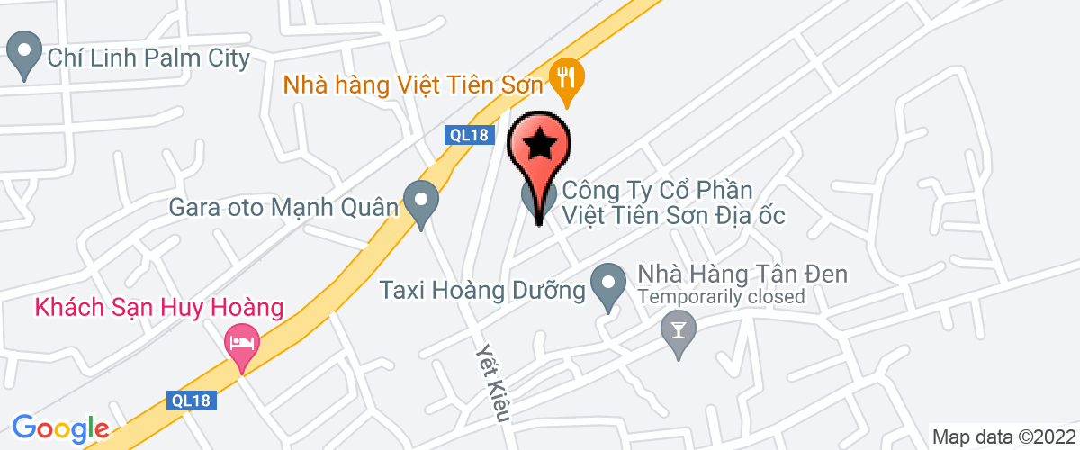 Map go to Viet Tien Son Real Estate Holding Company