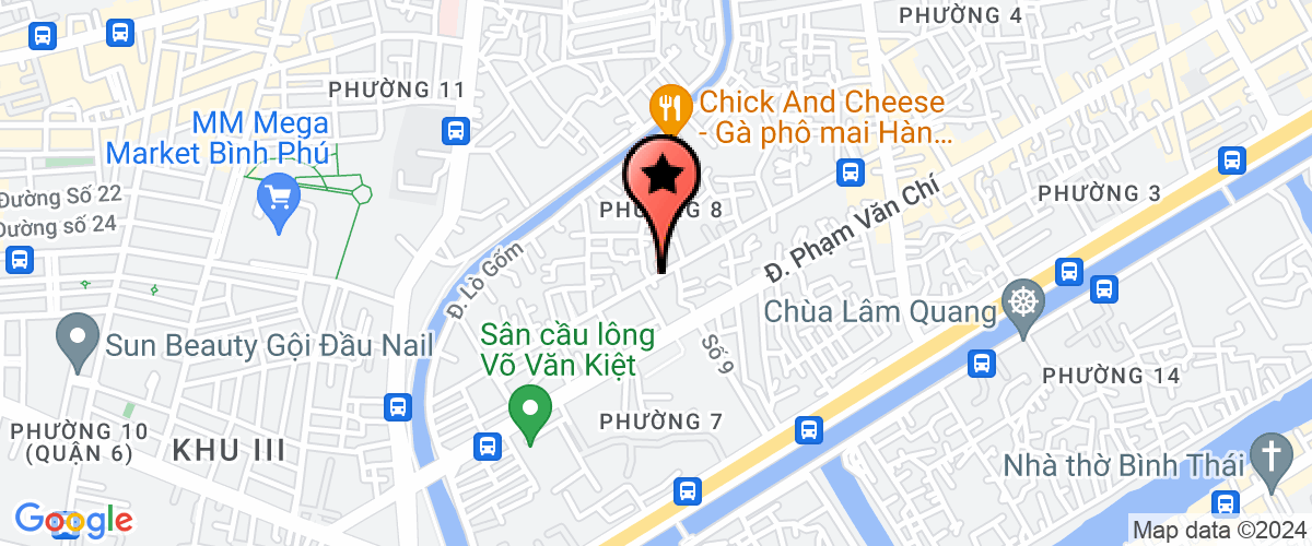 Map go to Com Chay Phuoc Thien Company Limited