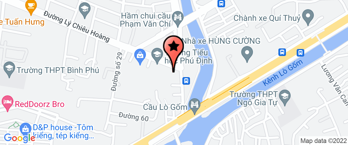 Map go to 7 Ngoc Hung Import Export Trading Company Limited
