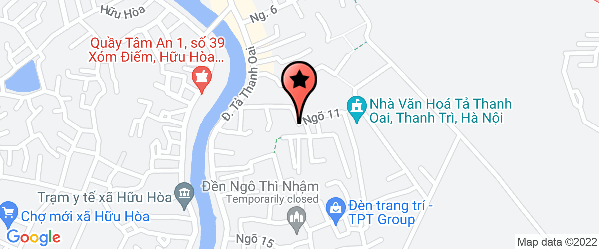 Bản đồ đến Công Ty TNHH Thương Mại Và Sản Xuất May Mặc Tap Việt Nam