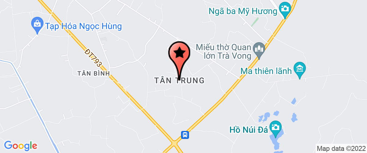 Bản đồ đến UBND xã Tân Bình