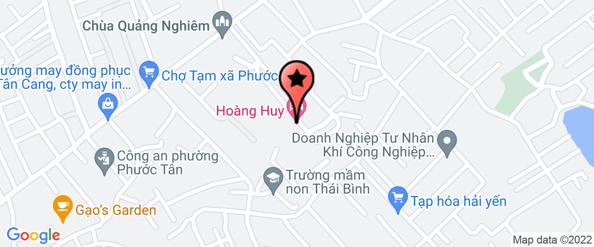 Map go to Hy Dong Tien Investment Construction Joint Stock Company