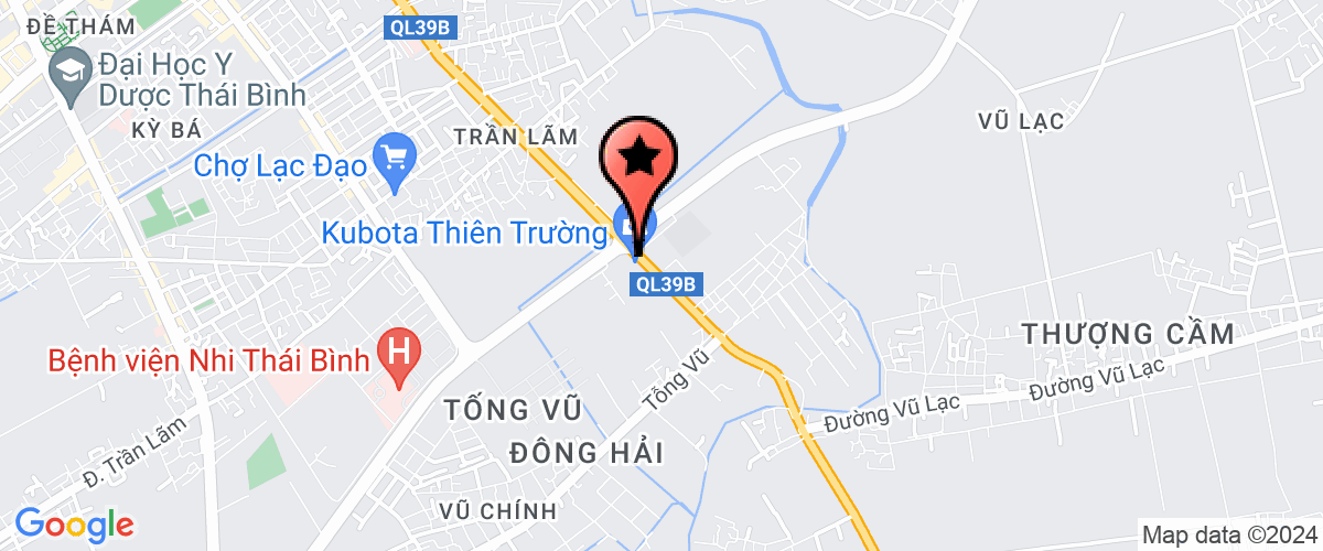 Bản đồ đến Công Ty TNHH Khí Công Nghiệp Việt Nam - Chi Nhánh Thái Bình