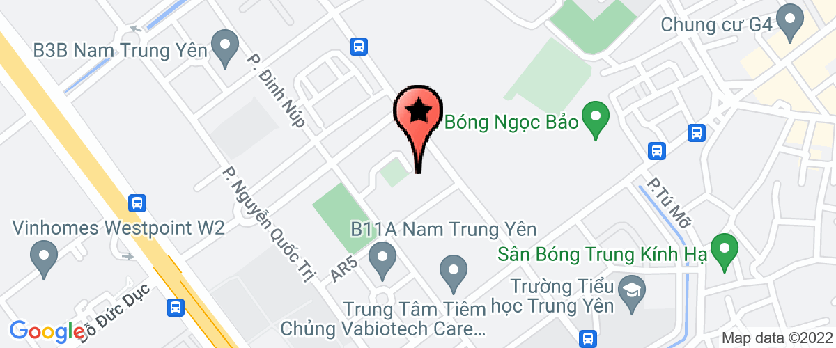Map go to Nam Trung Yen Secondary School