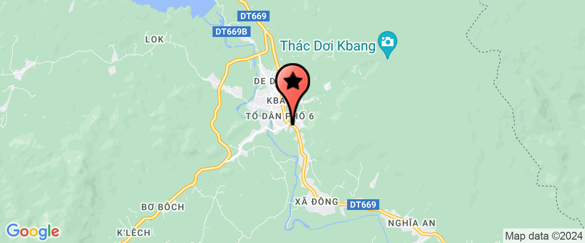 Map go to VHTT Thanh thieu nhi H.Kbang And Center