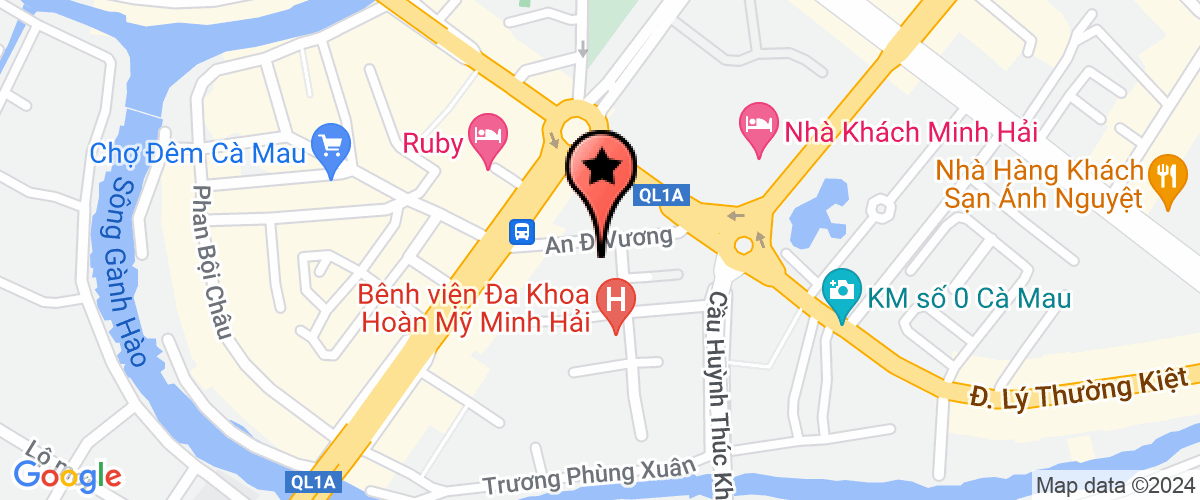 Map go to Van phong Doan dai bieu Quoc Hoi va Hoi dong nhan dan Ca Mau Province