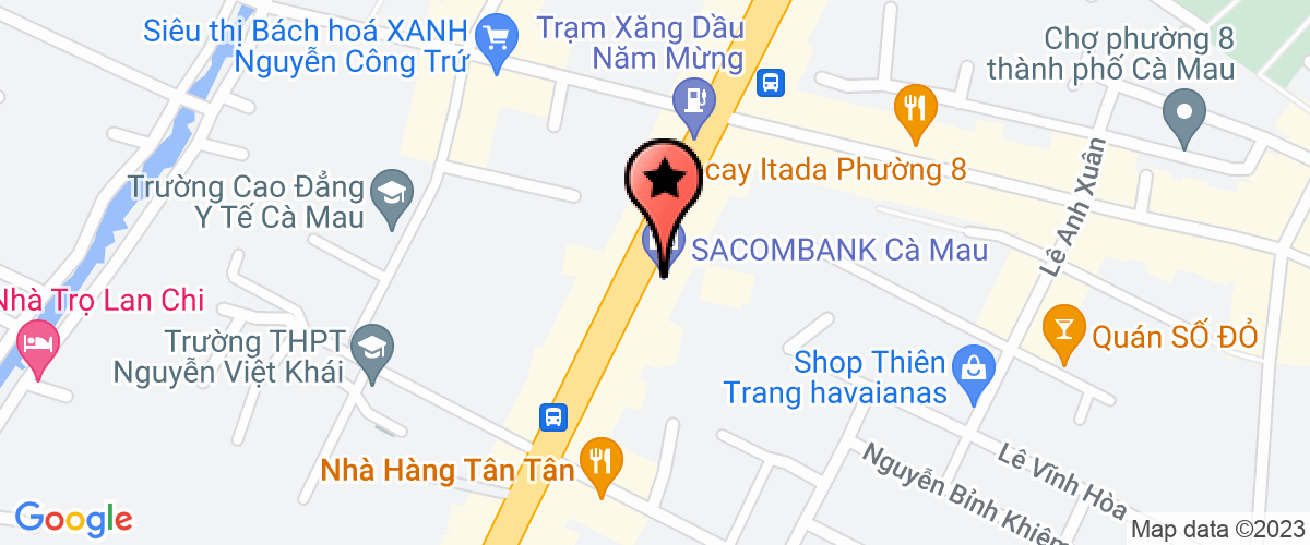 Map go to Branch of  Canada-VietNam in Ca Mau Insurance Agents Company Limited