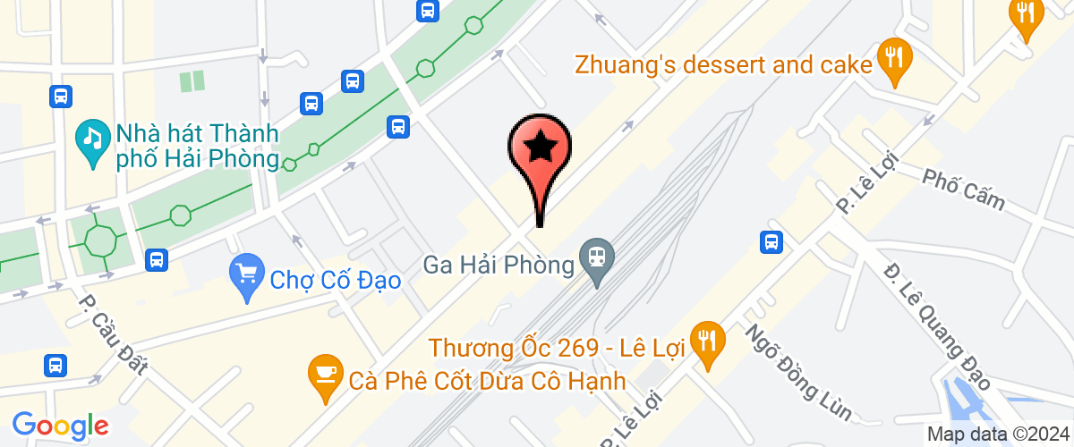 Map go to Ga Hai Phong van tai hanh khach duong sat Ha Noi Company