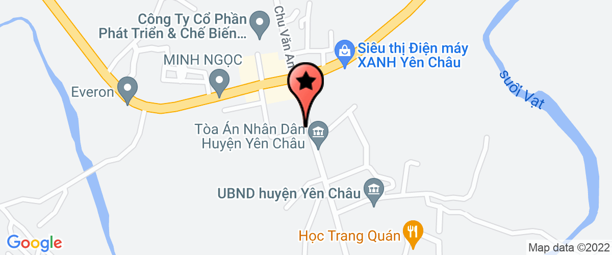 Map go to Bac Viet Yen Chau Food Joint Stock Company