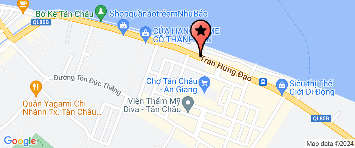 Bản đồ đến Đoàn TNCS Hồ Chí Minh Thị xã Tân Châu