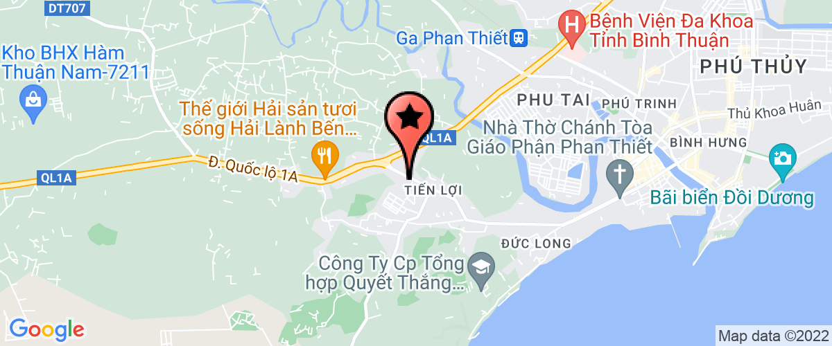 Map go to Giong Anh Khai Shrimp Production Service Private Enterprise