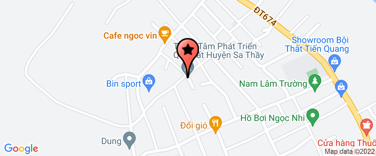 Map go to Phong Giao duc va Dao tao Sa Thay District